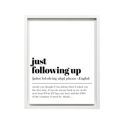 Definition of Just Following