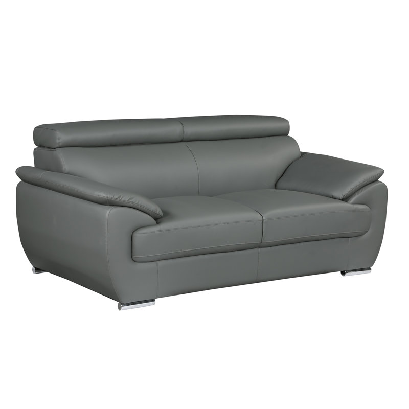 Causeuse en cuir véritable