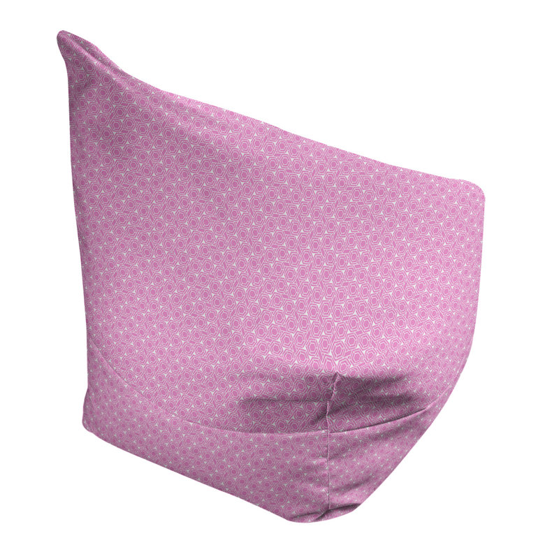 Sac de pois Leffel, H 27 po x l 30 po x P 25 po, Pouf fauteuil, Rose clair