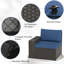 Ensemble de meubles de patio 7 pièces avec coussins de table de foyer-1843097268