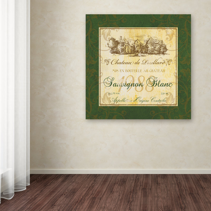 Fiona Stokes-Gilbert Green Framed Sauvignon Blanc Canvas Art