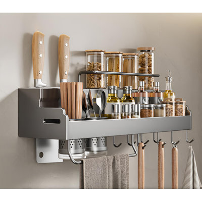 Stainless Steel Double-Layer Kitchen Storage Rack With Ventilation, Mould Prevention, Stable Expansion