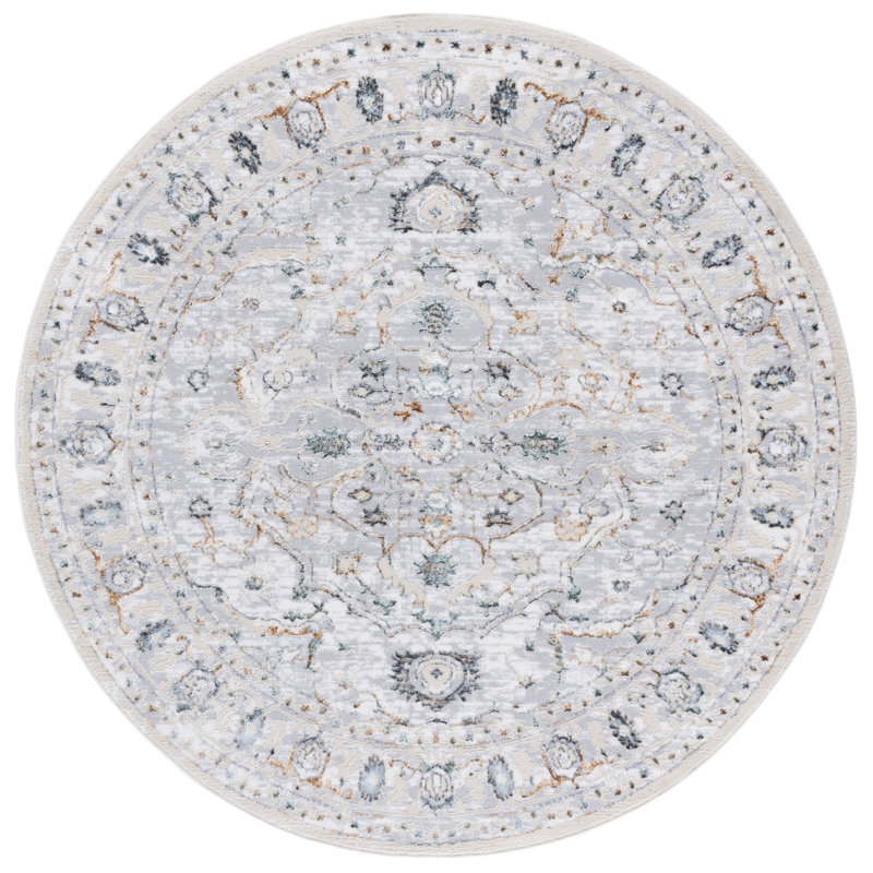 Moanne Performance Oriental Rug, Round 6'7"