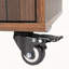 Îlot de cuisine avec armoire de rangement pour poubelle, chariot de cuisine avec abattant, support à épices, porte-serviettes et tiroir, îlot de cuisine sur roulettes avec tablette réglable, brun noyer