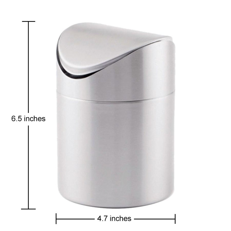 Poubelle ouverte en gallons en acier inoxydable