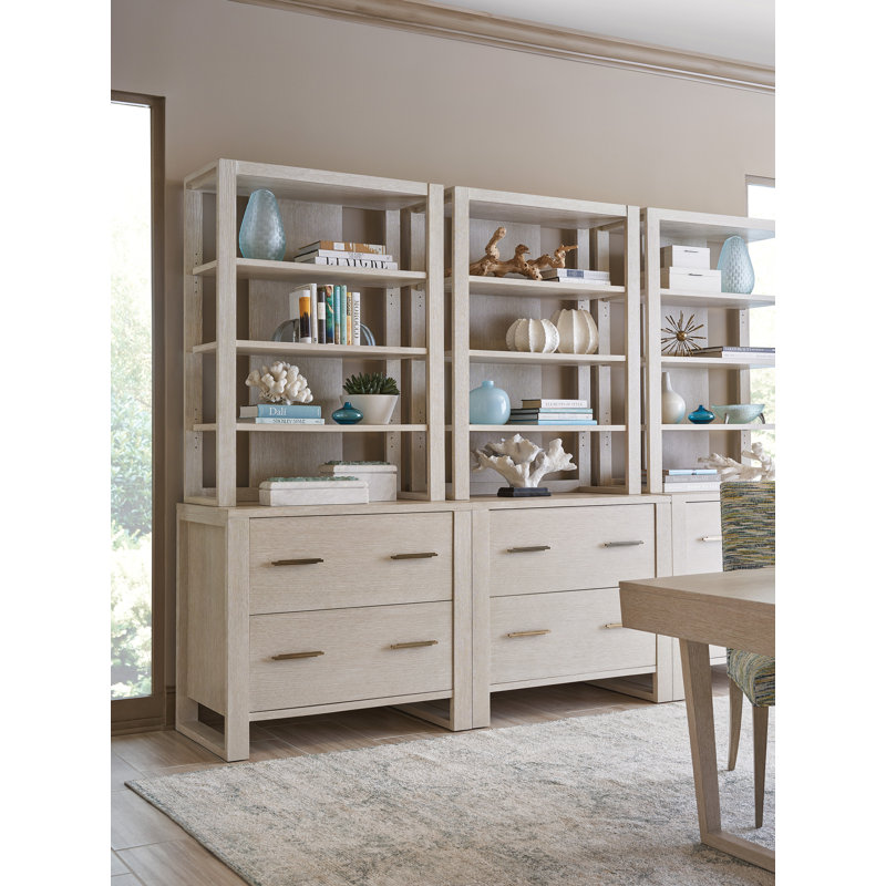 Hewitt 2-Drawer Lateral Filing Cabinet, Light Taupe/Champagne 