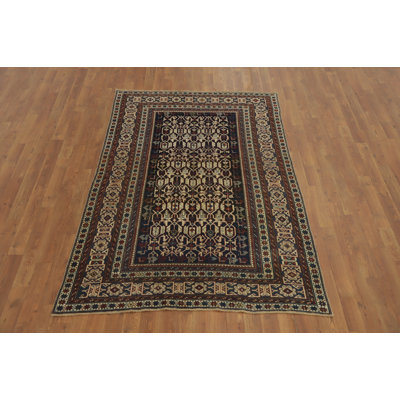 Pre-1900 Antique Kazak Vegetable Dye Rug 4x6