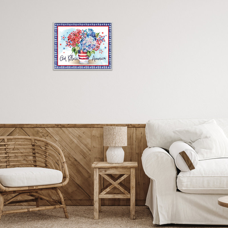 «God Bless America Bouquet», estampe numérique, conception par Nicole DeCamp, Estampe numérique Farmhouse, H 11 po x l 14 po