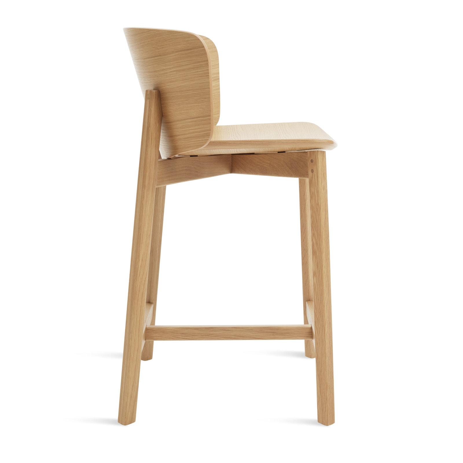 Buddy Bar and Counter Stool, Counter Stool (26" Seat height), White Oak