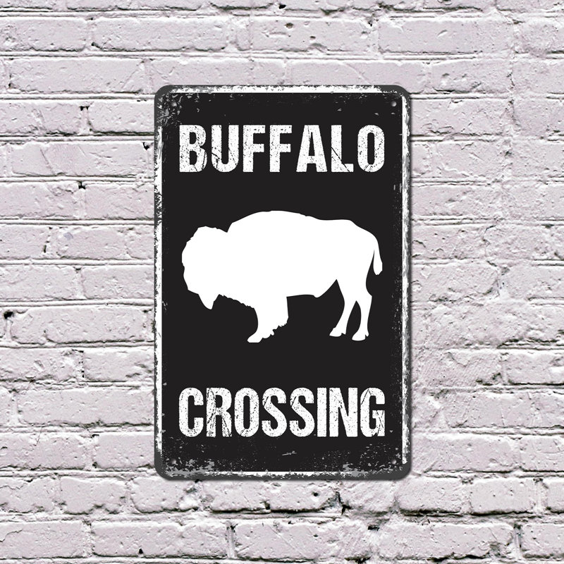 Panneau en plastique Buffalo Crossing 10 po x 14 po, H 10 po x l 14 po x P 0,1 po