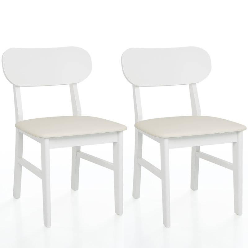 Ensemble de 2 chaises de salle à manger en similicuir Farmhouse