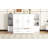 Queen Size Murphy Bed With Shelves, Drawers And USB Ports,White