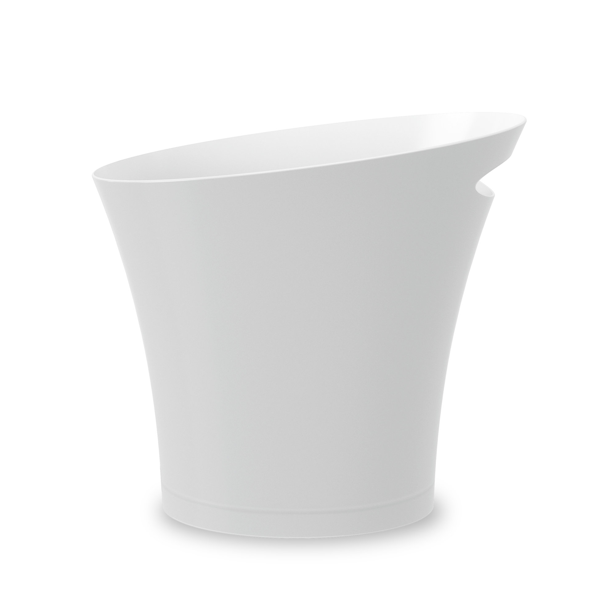 Skinny 2 Gallons Waste Bin, White