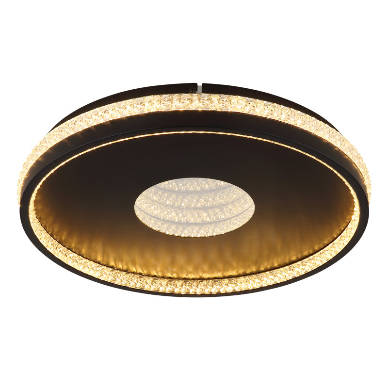 Plastic LED Flush Mount, Matte Black