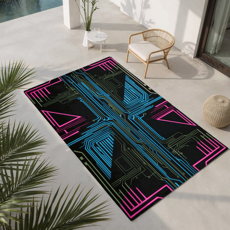 Tapis intérieur et extérieur Photon Slice, Rectangle 1 pi 6 po x 2 pi 6 po