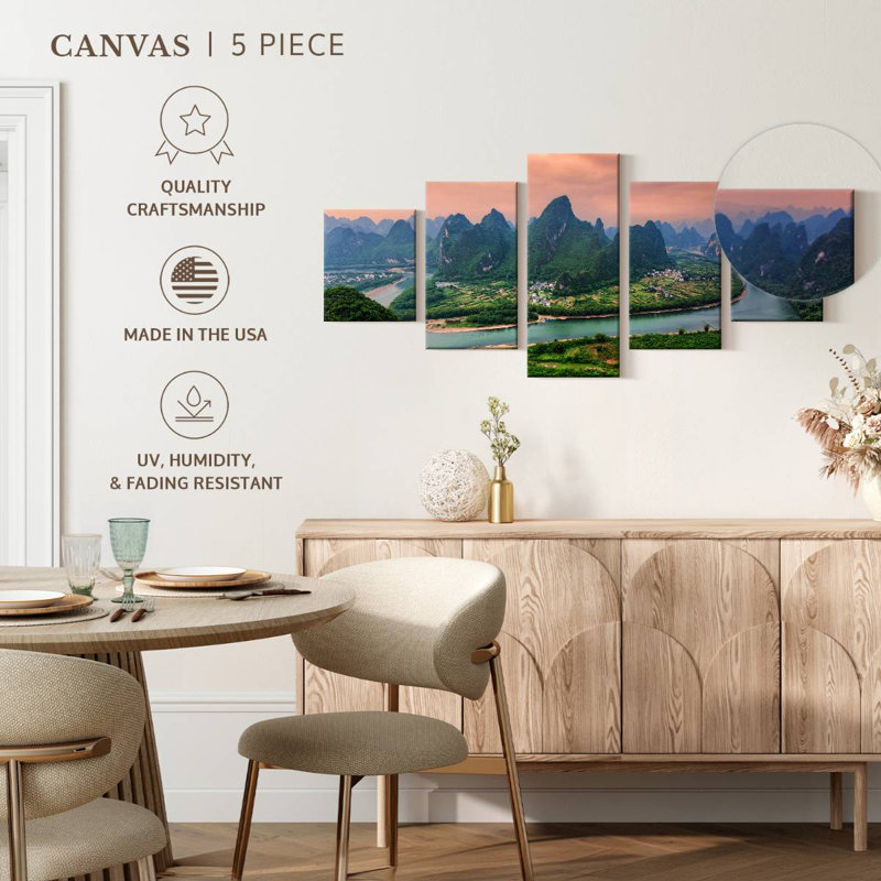 Asian River, 24" H x 55" W
