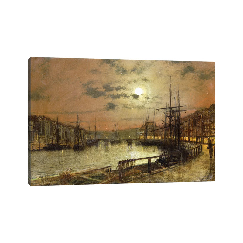 Whitby by John Atkinson Grimshaw - Wrapped Canvas Gallery-Wrapped Canvas Giclée, 66.04 cm H x 45.72 cm W x 1.91 cm D