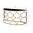 Eckel Contemporary 54"L Console Table with Half-Moon Style in Gold and Black