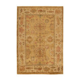 Wool Oriental Area Rug in Gold
