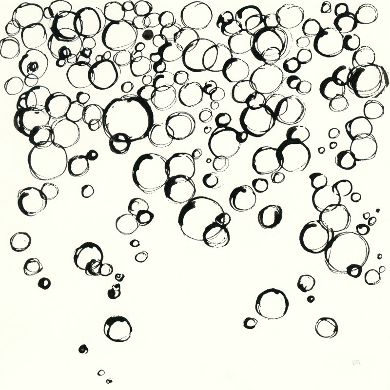 Bulles III, H 36 po x l 36 po x P 1,25 po