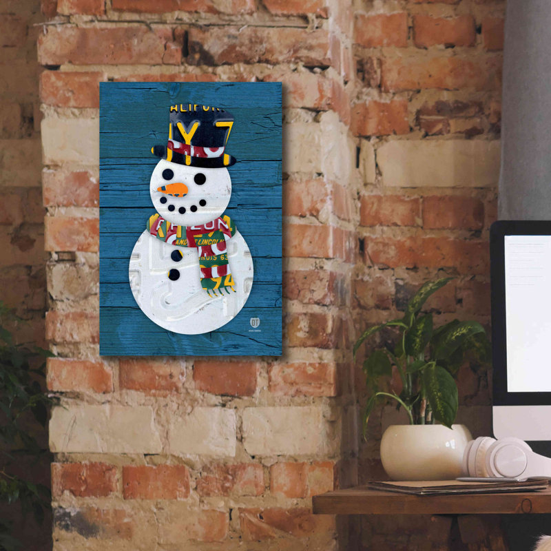 «Snowman» par Design Turnpike, H 18 po x l 12 po x P 0,75 po