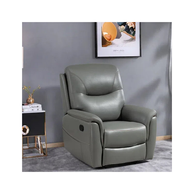 Keever, Gray Faux Leather