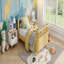 Lit plateforme simple en bois pour enfants, lit simple en bois à profil bas avec rails pour filles et garçons, naturel-1219481995-1219481994
