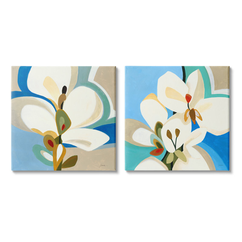 Ensemble de 2 reproductions d'art sur toile Stupell Industries par Liz Jardine, H 17 po x l 17 po x P 1,5 po