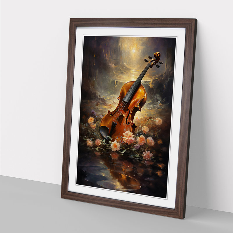 Violin Romanticism - Framed Print, Walnut, 34cm H x 25cm W x 2cm D