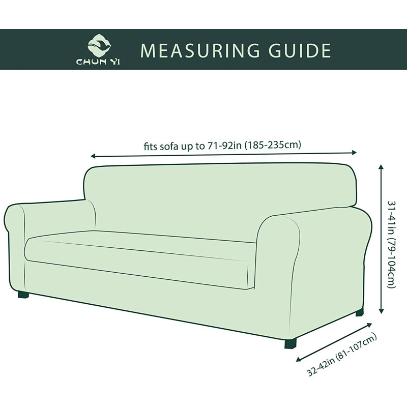 Box Cushion Sofa Slipcover, White