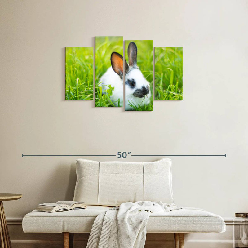 Brampt Grass Munching Rabbit, 22" H x 36" W