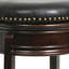 Tabouret de comptoir pivotant 24 po Sabi, bois massif, similicuir-69426696-69426698-69426700