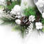 24" Frosty Cotton Berry Pine Cone Wreath