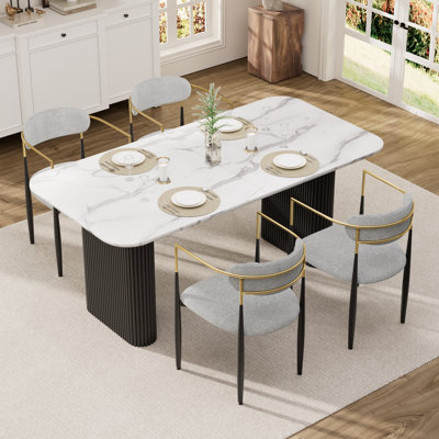 Ensemble de table de salle à manger Marble