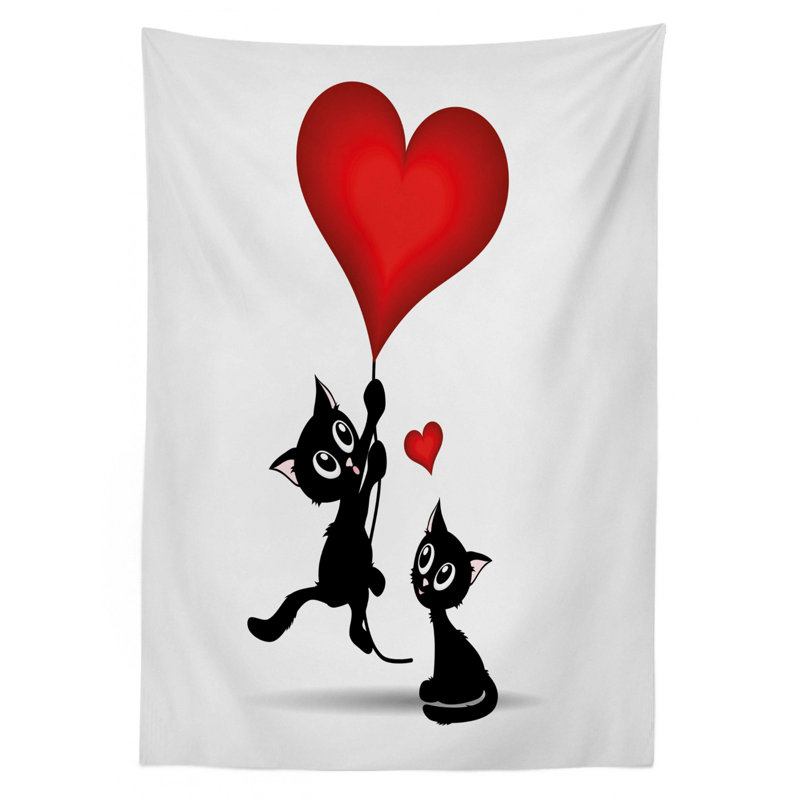 Valentine's Day Tablecloth, 90" L x 60" W