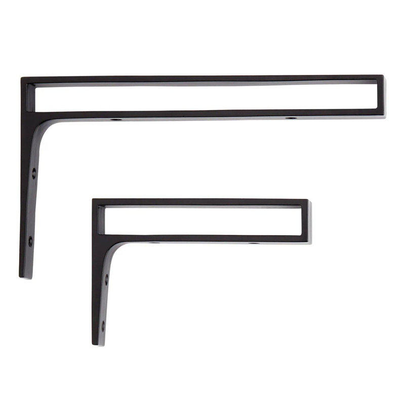 Gehler Solid Brass Shelf Bracket, 4" H x 6" W x 0.88" D