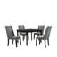Elegant Grey 40" H x 19.5" W Wingback Dining Chair with Nailhead Trim-1089494234-1183993201
