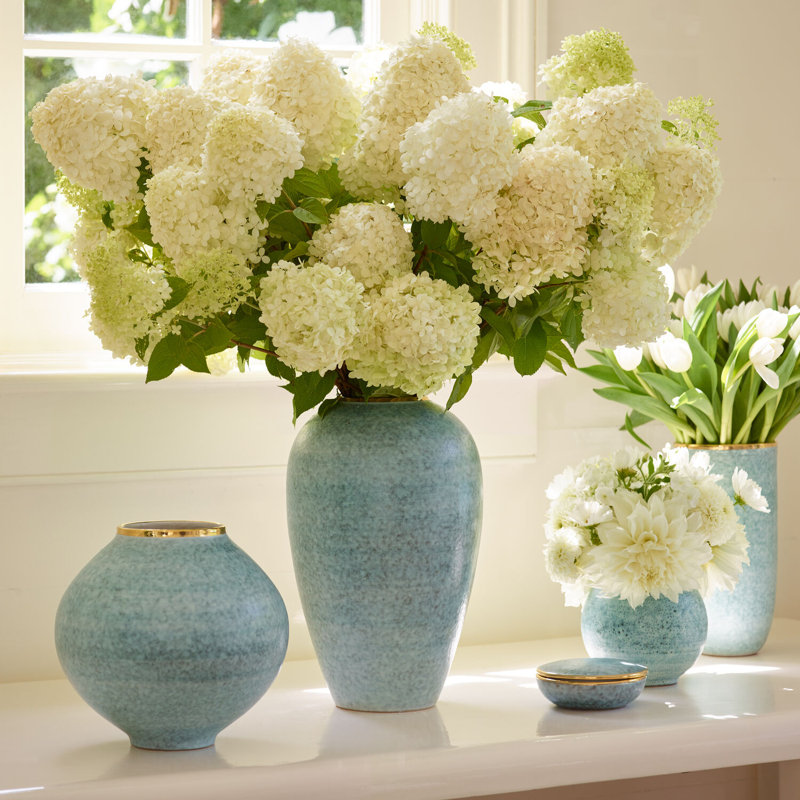Calinda Ceramic Table Vase, Gray