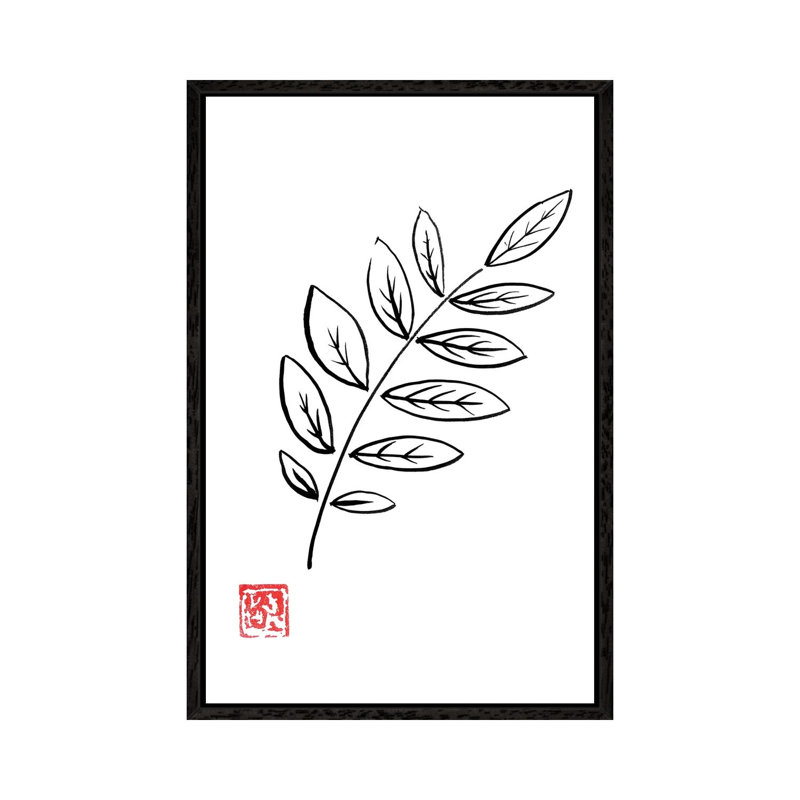 Laurel by Péchane - Print on Canvas, 66.04 cm H x 45.72 cm W, Black Framed