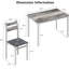Ensemble de table de salle à manger pour 4, 43,3 "table de cuisine et chaises, ensemble de 4, 5 pièces table de salle à manger en bois industriel avec 4 chaises rembourrées en cuir de polyuréthane pour petit espace, coin-repas, appartement-1504872990-1504872987-1504872964