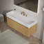 Meuble-lavabo mural cannelé 48 po, armoire de rangement flottante, lavabo intégré à surface solide avec 3 trous pré-percés pour robinet-1933146156-1933146157