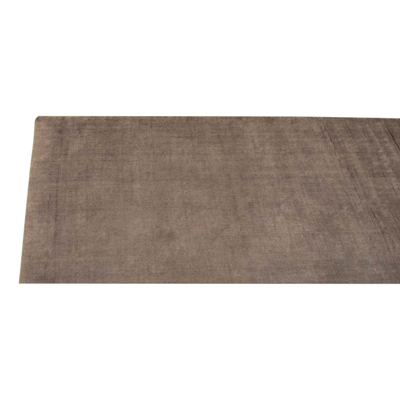Tapis brun / gris en viscose noué à la main de conception unique 5 pi 9 po x 8 pi 9 po