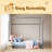 Velvet House Bed Wood Bed-574131274-574131276