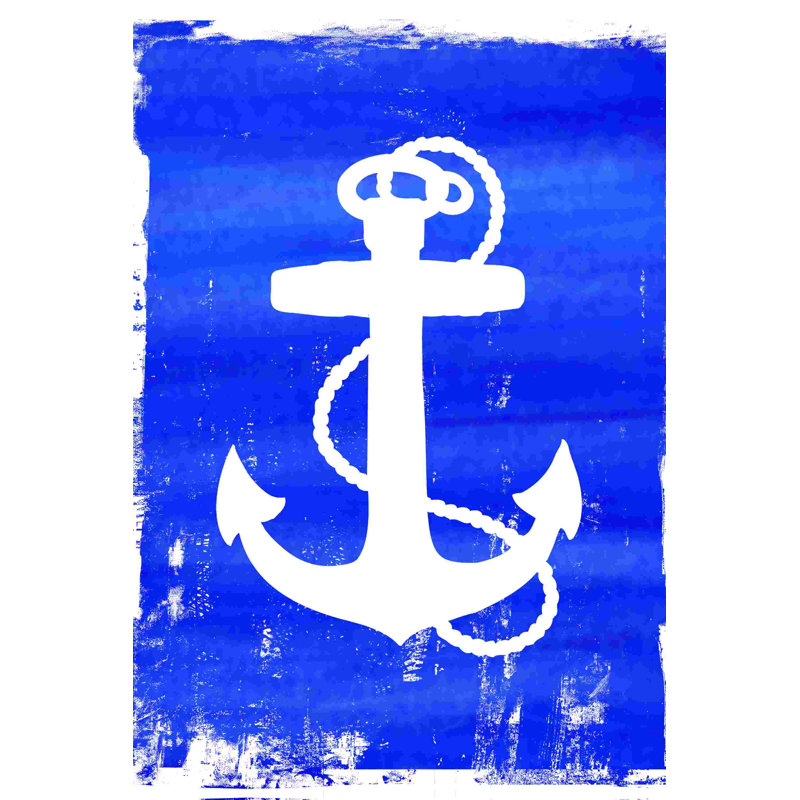 Ancre bleue, H 12 po x l 8 po