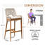 Tabouret de bar avec coussin Kiarn