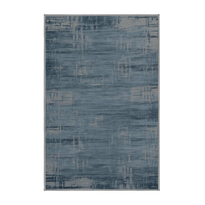 Tapis abstrait gris lavable à la machine