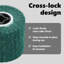 Sanding Roller Set Of 3 Brown Synthetic Fibres And Fabric-1483722029