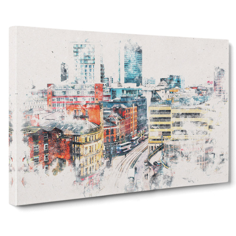 The Manchester Skyline - Wrapped Canvas Print, 40cm H x 60cm W x 3cm D