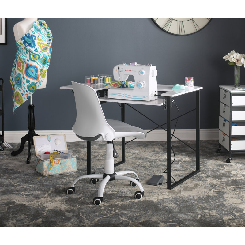 Courtright Polyester Blend Task Chair, Gray