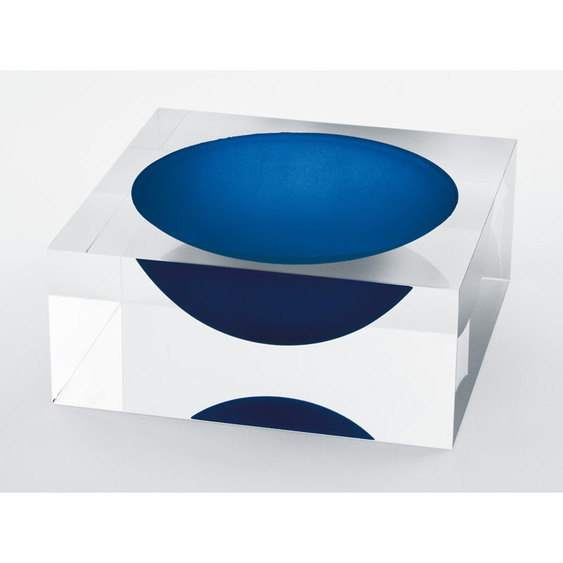 Bol décoratif Lucite, bleu